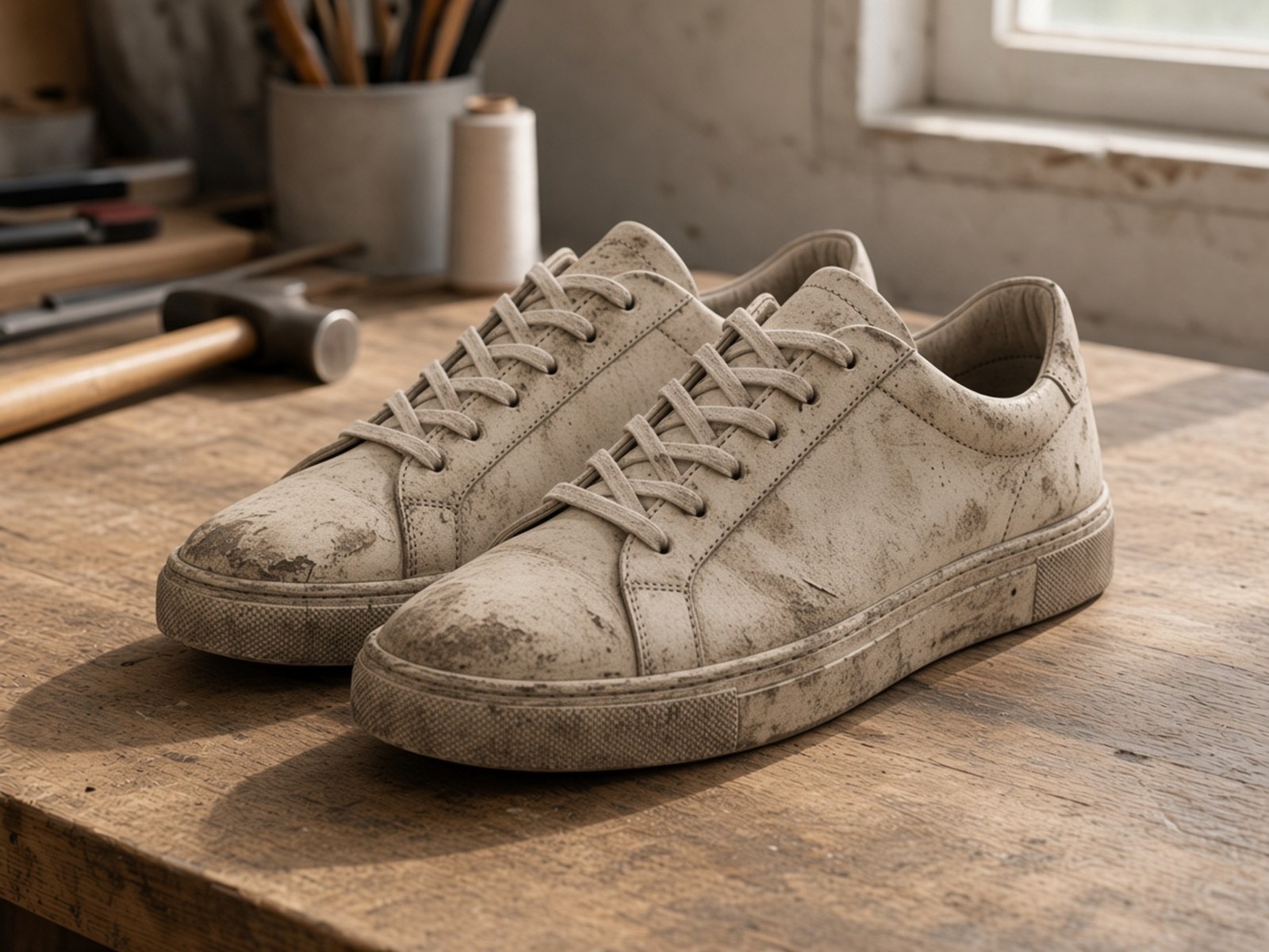 Before: Sneaker trắng — vệ sinh chuyên sâu